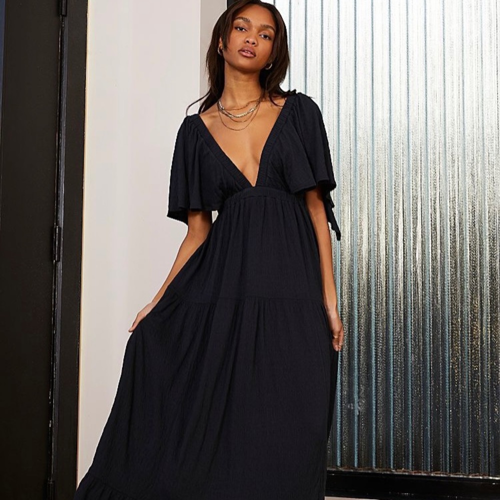 Free People La La Maxi Black small FP beach NWT never worn - perfect